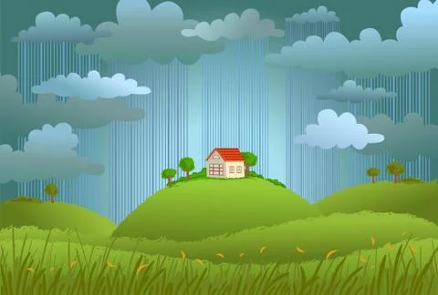 Rainy day Illustrazione stock