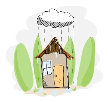 Rainy Day Stock Illustration