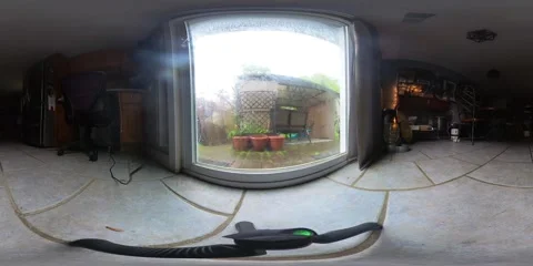 Rainy Day From Inside A House (360 Video) Video stock 309666016