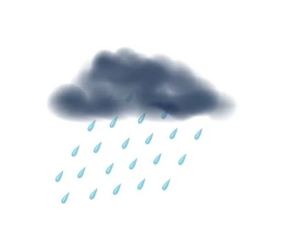 Rainy day isolated vector icon Illustrazione stock