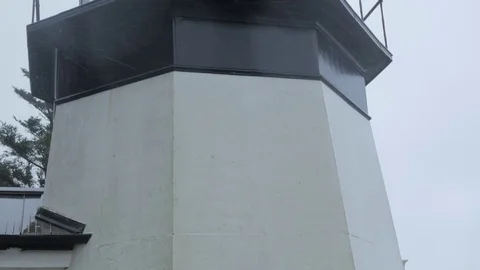 RAINY DAY AT THE LIGHTHOUSE.  Stock Footage 81697684