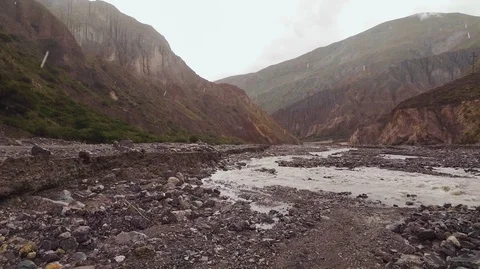 Rainy day on the mountain Stock Footage 104988559