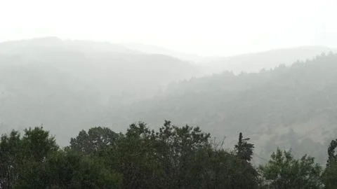 Rainy day in the mountains Stock Footage 134678917