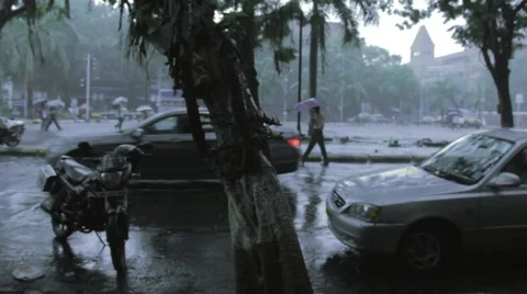 Rainy Day in Mumbai Stock-Footage 53014992
