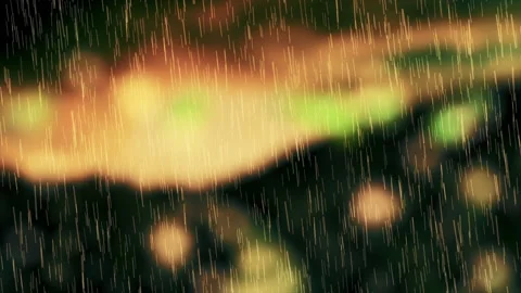 Rainy day in nature with raindrops falling and a blurred bokeh background. 스톡 동영상 145359148