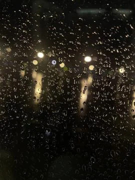 Rainy day at night Stock Photos