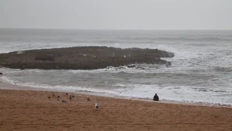 Rainy day in Oualidia, Morocco Stock Footage 251152070