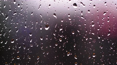 Rainy day , rain falling viewed from window Stock Footage 139797128