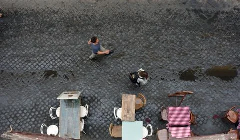 Rainy day in Rome Stock Photos
