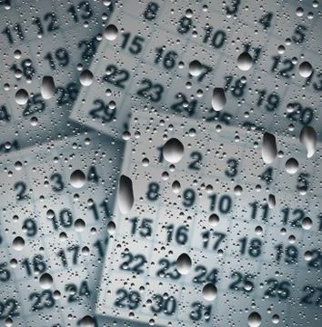 Rainy Day Schedule Stock Illustration