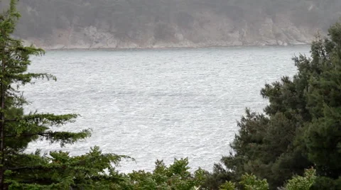 Rainy day at the sea side Vídeos de archivo 5090472