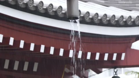 Rainy Day At Senso-Ji Temple In Tokyo, Japan Stock Footage 159081024