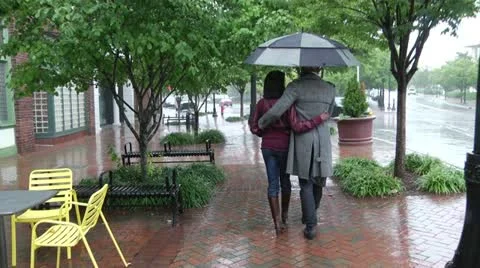 Rainy Day Stroll 스톡 동영상 20497326