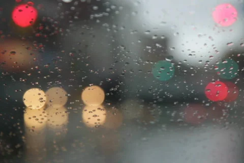 Rainy day. Traffic passes.SD. Stock Footage