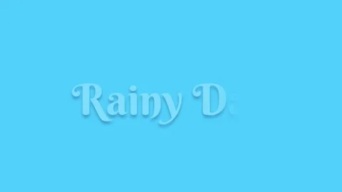 Rainy Day typography animated video Stock Footage 288511765