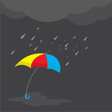 Rainy Day vector illustration. Stock Illustration