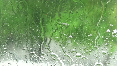 Rainy Day Window Raindrops Moody Weather Background Footage Stock Footage 90452712
