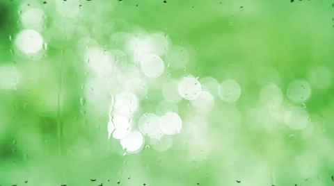 Rainy days ,Abstract circular green bokeh background. Stock Footage 39984613