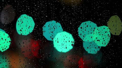 Rainy days,Rain drops on window Video stock 48814727