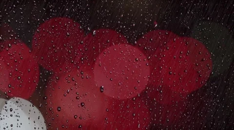 Rainy days,Rain drops on window Stock Footage 48817106