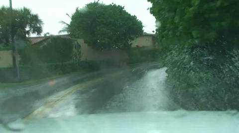 Rainy Drive Stock Footage 490602