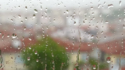 Rainy drop on window 動画素材 282176596