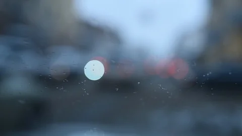 Rainy evening in car Stock-Footage 124740612