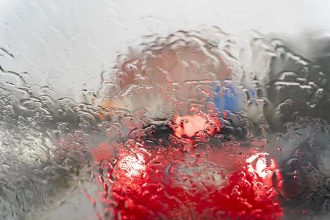 Rainy front shield Stockfoto's