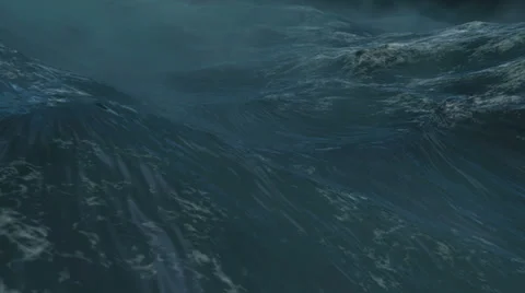 Rainy Giant Ocean Storm Stock Footage 35174777