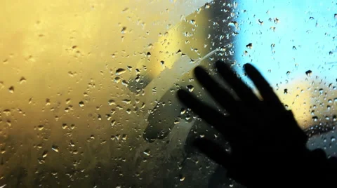 Rainy glass dew Stock Footage 885291