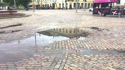 Rainy Helsinki Stock Footage 132087320