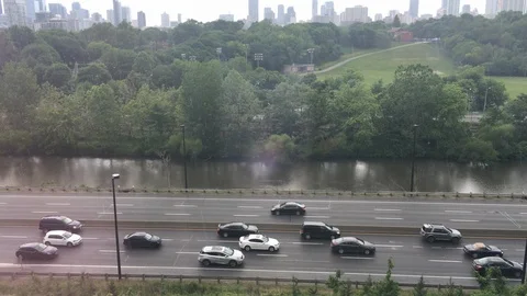 Rainy Highway Stock Footage 90077330