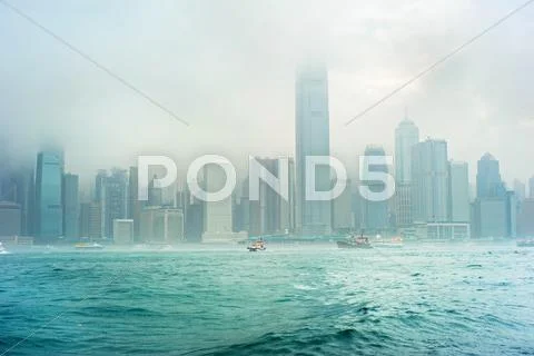 Rainy Hong Kong Stock Photos