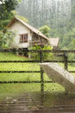 Rainy house Stock Photos