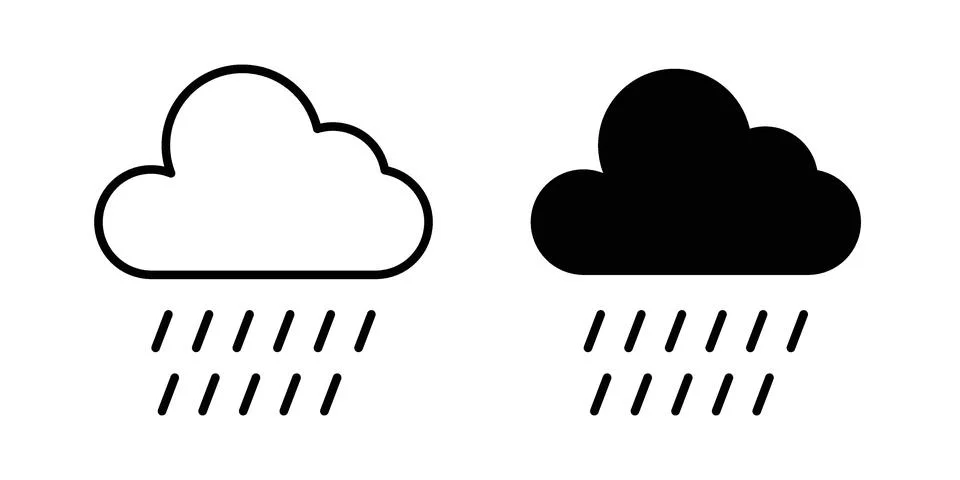 Rainy icon vector design illustrations Stockillustratie
