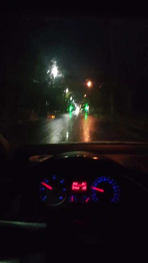 Rainy night driving Stock Footage 237719235