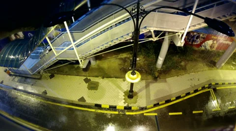 Rainy Night Stock Footage 36165681