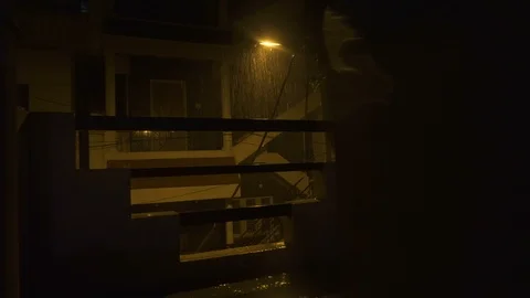 Rainy Night Stock Footage 112240257
