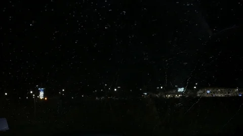 Rainy Night Stock Footage 123558851