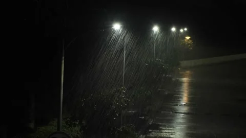 Rainy night Stock Footage 160233214