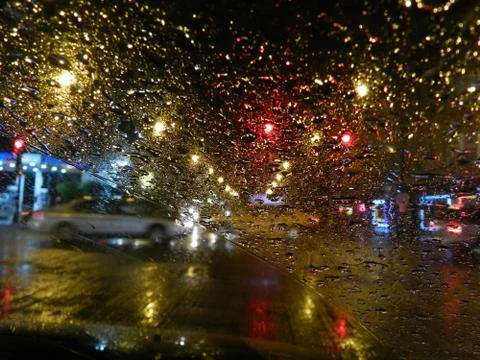 A Rainy Night Stock Photos