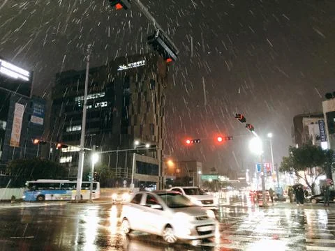 Rainy night Stock Photos