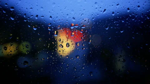 Rainy night,falling rain and traffic bokeh Stock Footage 149424101