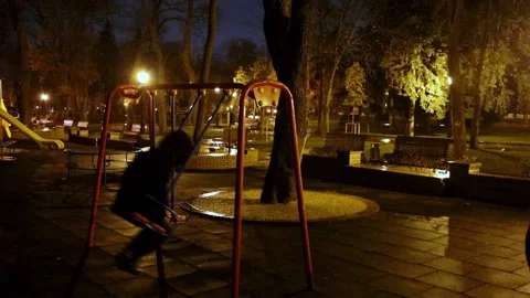 Rainy park Stock Footage 164688394