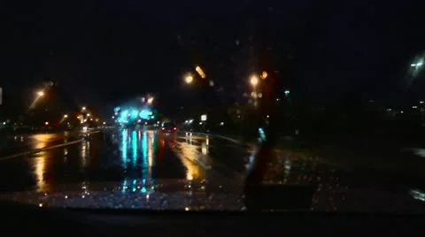 Rainy ride home 库存影片 12441058