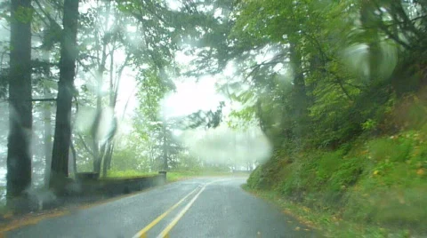 Rainy Road 2 Video stock 874591