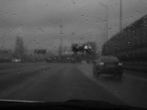 Rainy road Stock Photos
