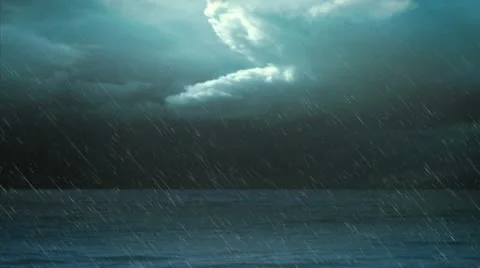 Rainy Sea Stock Footage