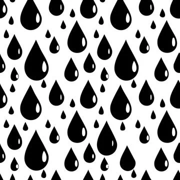 Rainy seamless pattern Stock Illustration
