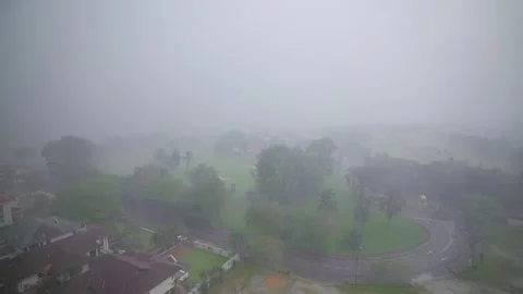 Rainy Season Aerial View Stock Footage 157445025